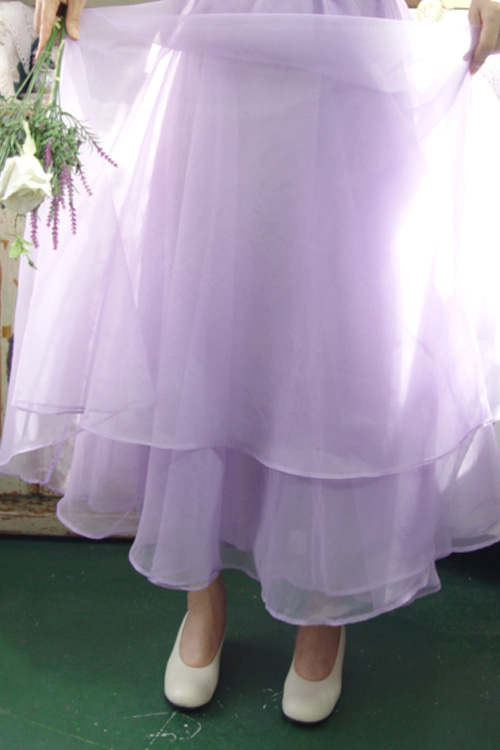라벤더 향기 오간자 빈티지 드레스 (USA)