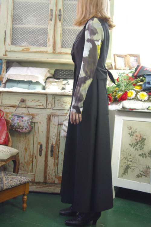 vintage black long dress