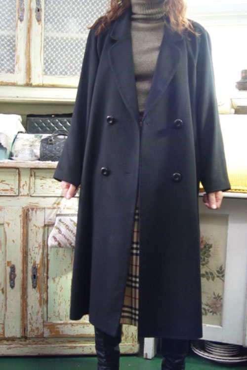 everyday classic Cashmere double   black coat