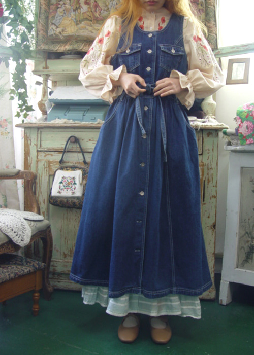 everyday  western antique mood    dark  jean  dress