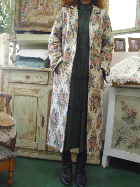 Antique gorgeous tapestry vintage long coat