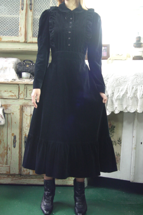vintage romantic valvet  dress