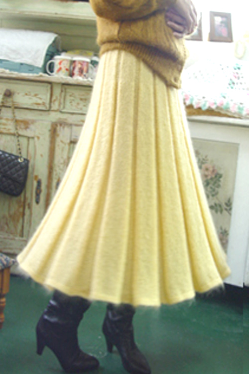 sweet  lovely  macaron mohair  skirt (Japan)