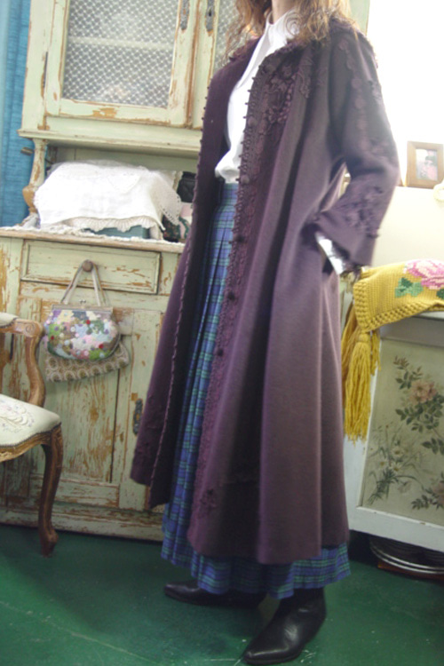 환상적인 컬러 사랑스러운 라인 부드러운 니트모 드레스  코트