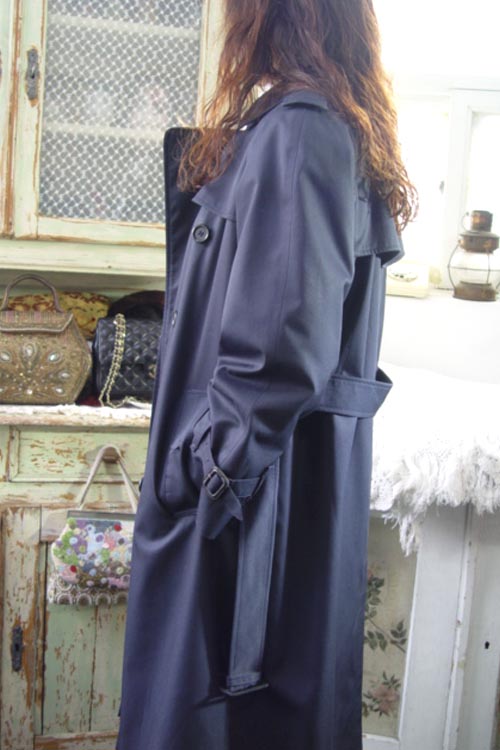 Burberrys  navy  England made  classic trench coat