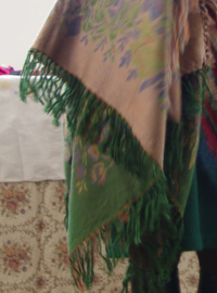 antique fringe shawl  