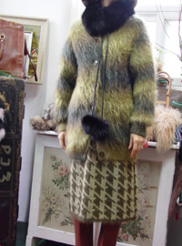 Mohair chunky knit coat