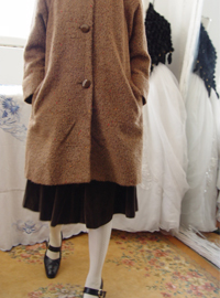 Brown knit coat