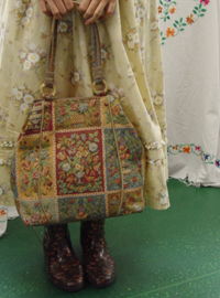 Antique tapestry tote 