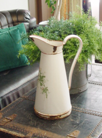 Vintage French enamel jug