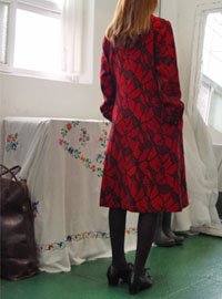 Boutique burgundy  knit  coat