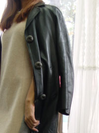Boutique deepgreen lambskin  coat