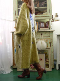 vintage mohair long  coat