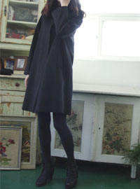 Cashmere black FOX coat   