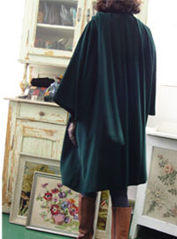 Green velvet vintage  cape 