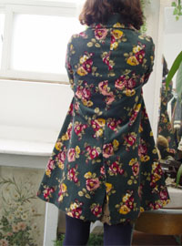 Floral corduroy coat