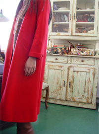 REDpink  knit  coat