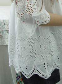 White cotton embroidery 