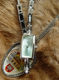 mint silvertone bracelet watch