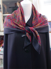 vintage pattern wool scarf 