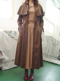 vintage chocolate brown Trench coat