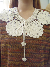 vintage knit collar ivory