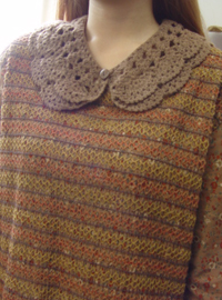 vintage knit collar  brown 
