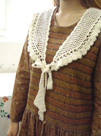 vintage  sailor  knit collar  