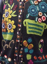  flower basket  mohair Knit coat