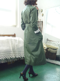 spring day.....vintage green trench 