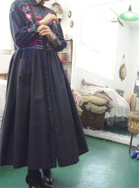  Washing  Black  embroidery dress (usa)