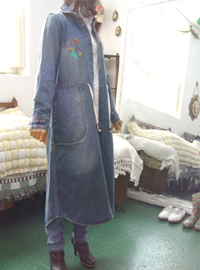 embroidery Jean dress &amp; young trench   