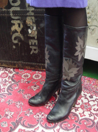 Flower patch long boots(240~245)