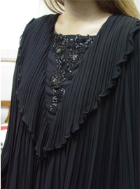  Black  pleats  vintage dress