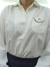 Burberrys  classic  ivory cotton shirt   