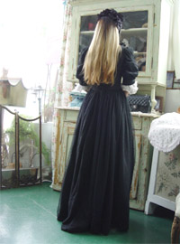 antique black lace  vintage  dress (USA)