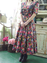 I like it....vintage antique floral sailor  dress (USA) 