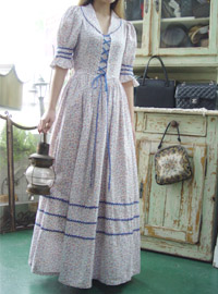 antique My Jane Eyre floral  vintage dress (USA)
