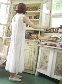 White cotton embroidery  Mermaid  dress (USA)