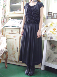 Black  drape vintage dress