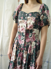 Fantastic ... Secret Garden ..  vintage dress (USA)