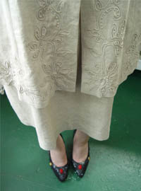 Linen  antique oatmeal Karin  vintage dress (USA)