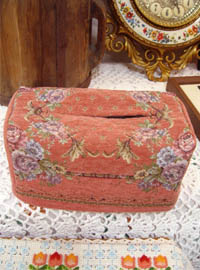 Antique tapestry  tissue cases covers (USA)
