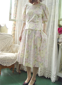 pink floral baebae  vintage dress (USA)