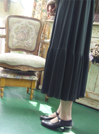 Black pleat vintage dress