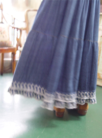 Dark Jean  tiered vintage dress