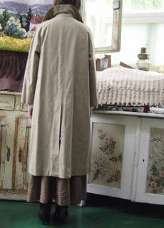 October....in fall vintage Ralph Lauren trenchcoat    