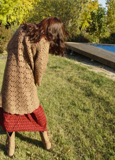 romantic day....hand made knit  cardigan 