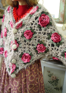  glittering twinkle pinkROSE Hand Knit