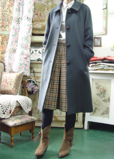 Cashmere vintage  bluishgreen  coat 